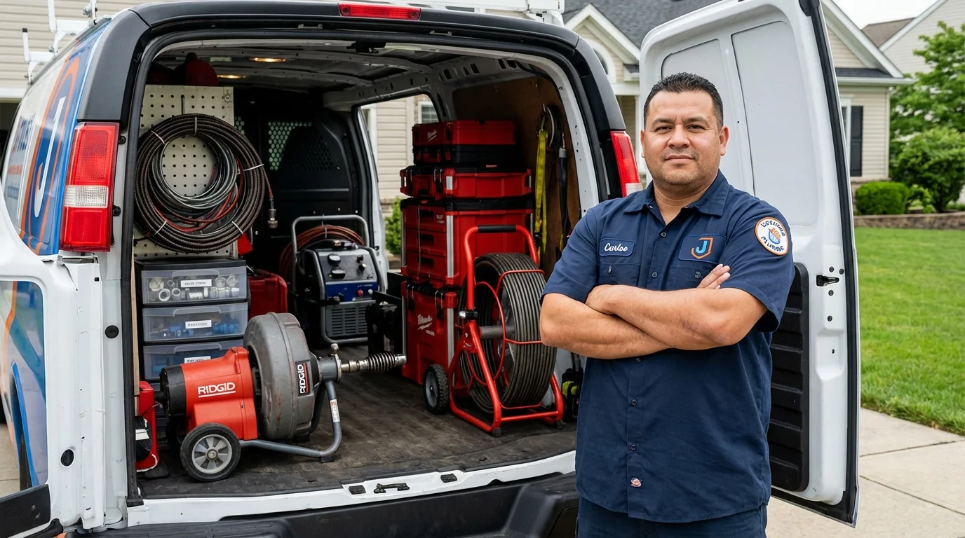 Professional drain cleaning equipment and Johns Plumbing LLC plumber in Corvallis